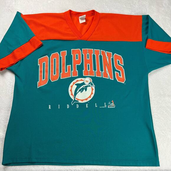 Riddell MIAMI DOLPHINS Vintage 1996 Football Jersey men’s size XL USA Made - Picture 1 of 8